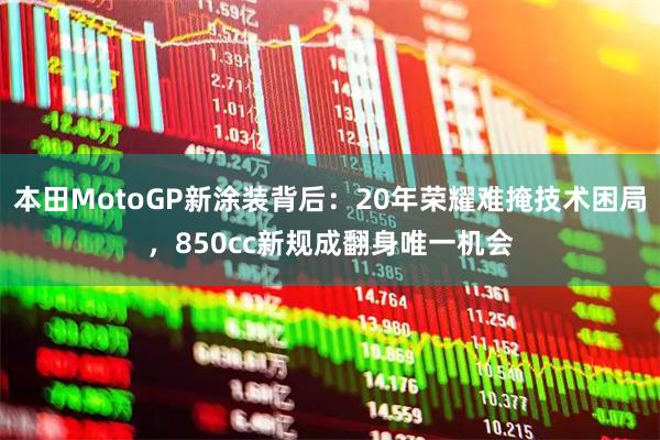 本田MotoGP新涂装背后：20年荣耀难掩技术困局，850cc新规成翻身唯一机会